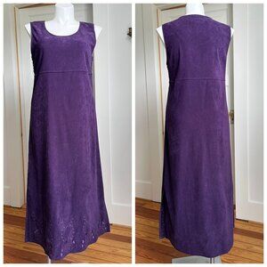 90s purple velvety jumper dress